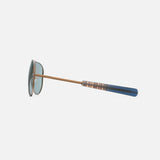 Concorde - 22k Satin Chocolate Gold & Blue Hydro - Prescription Sunglasses