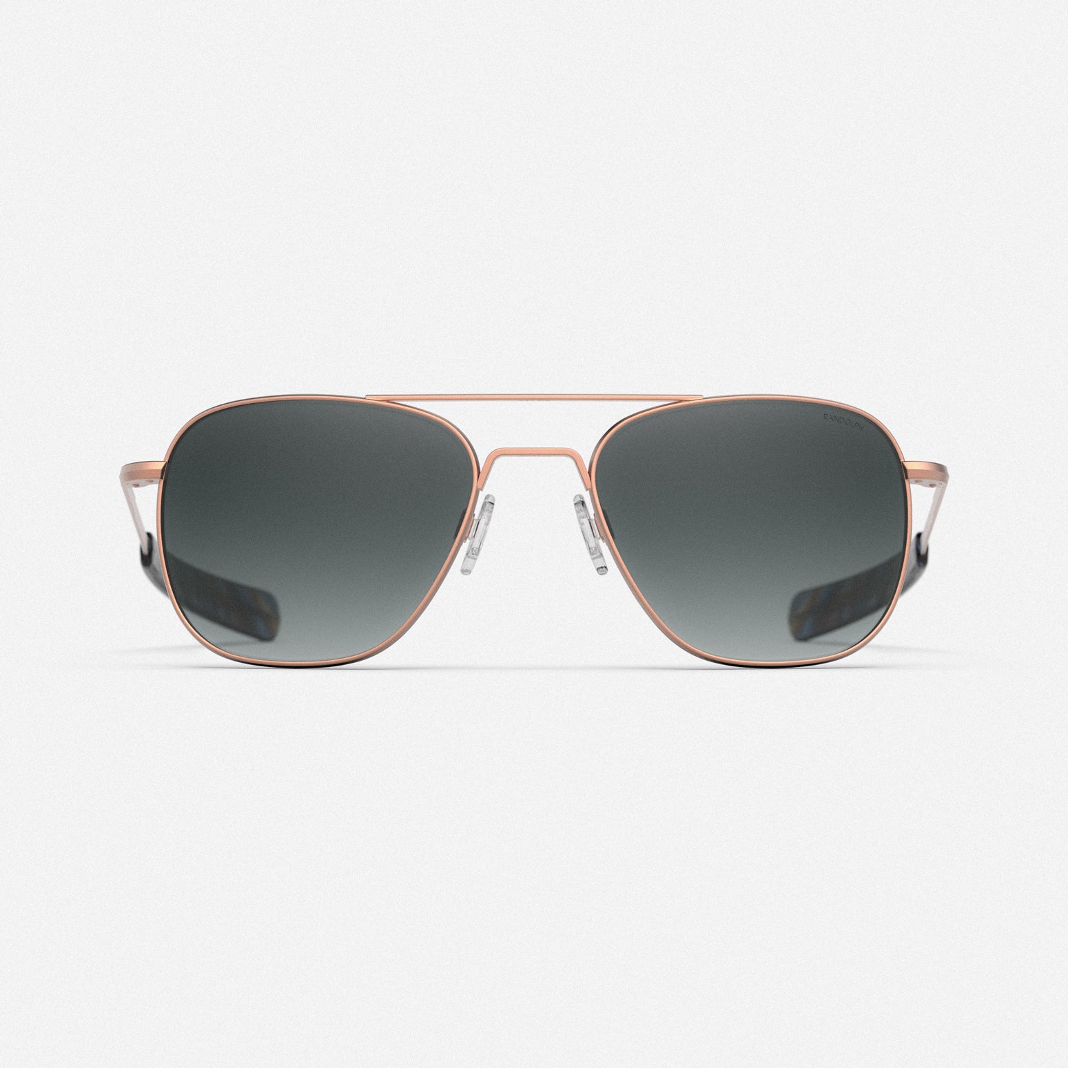 Aviator - 22k Satin Rose Gold & Slate