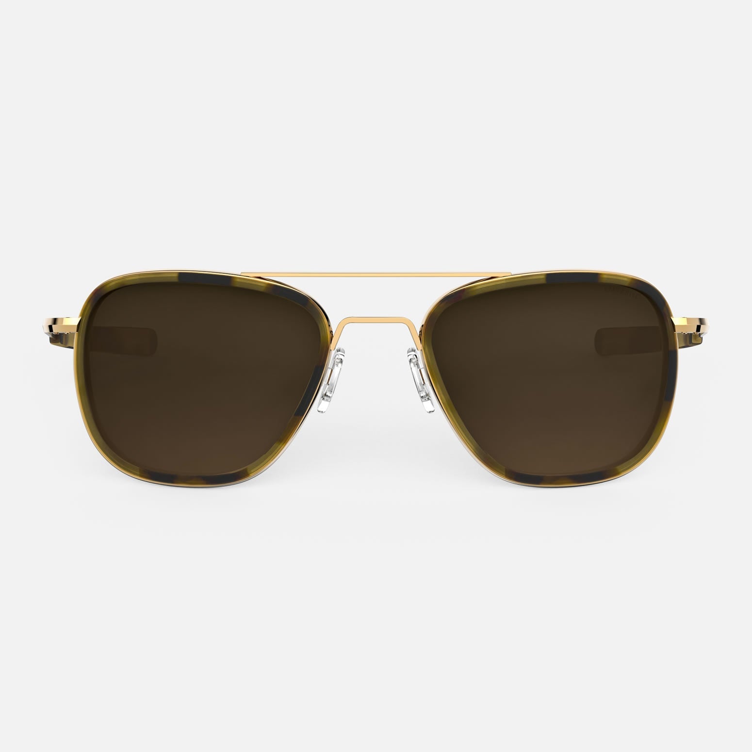Aviator Fusion - 23k Gold & Dark Caramel Tortoise Inlay & Cape Sand